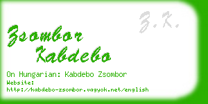 zsombor kabdebo business card